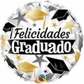 Ss Collectibles 18 in. Graduado Black & Gold Caps Flat Foil Balloon SS3581795